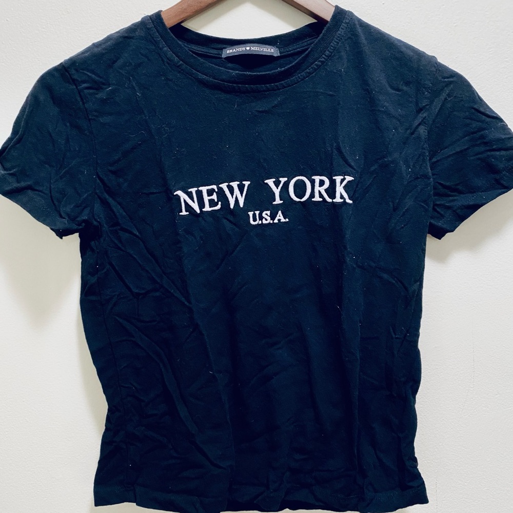 Brandy Melville Navy New York Top